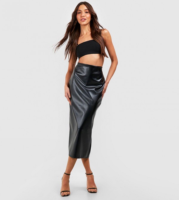 Midaxi Seamless Side Slit Skirt - Stone – LEGiT