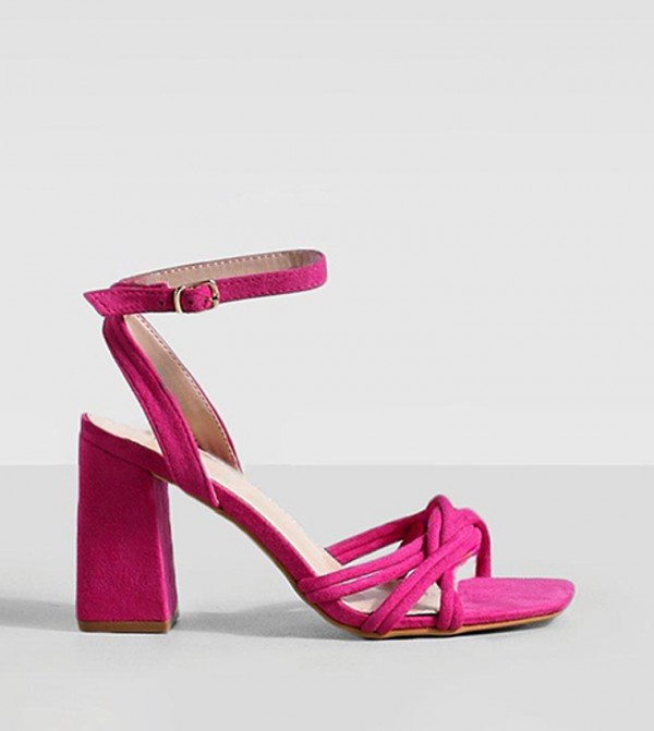 Topshop Rana Premium Leather Two Part Heeled Sandal In Snake-neutral |  ModeSens