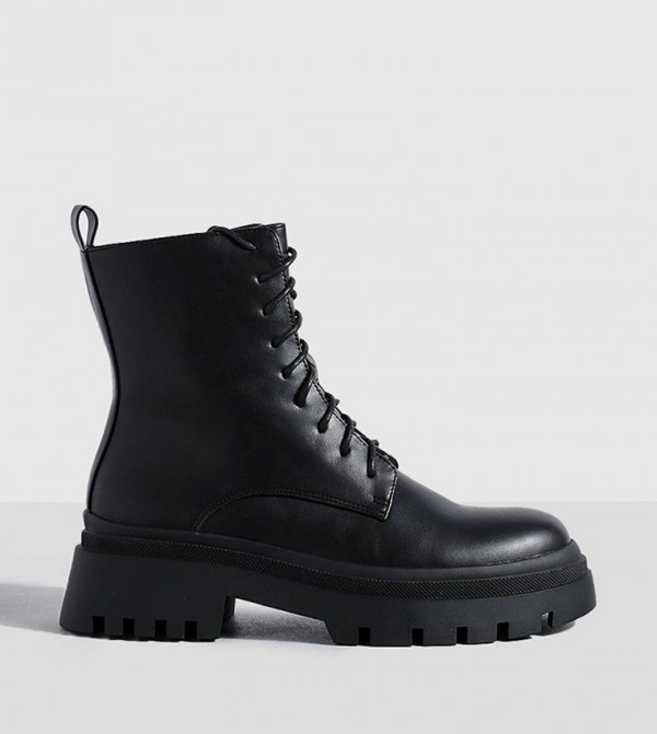 Lace up biker ankle boots hotsell