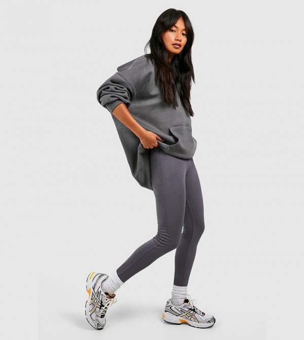 Buy Boohoo Tall Cotton Jersey Ruched Booty Boosting Leggings In Grey