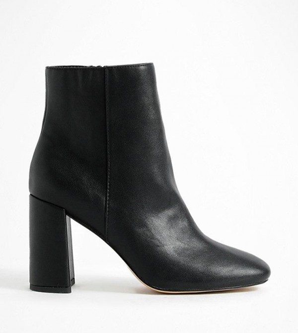 Round Toe Block Heel Ankle Boots