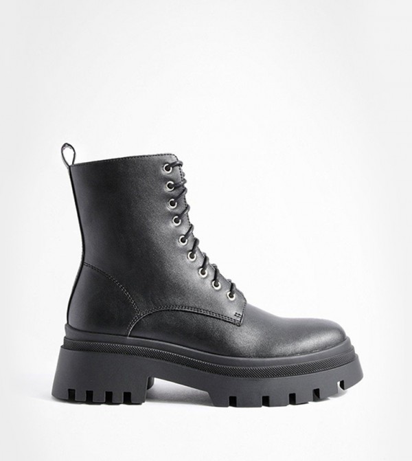 Karen millen ribbed biker boots store