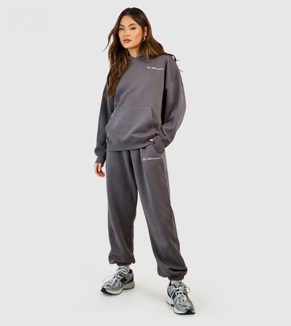 Buy Trendyol Embroidered Tracksuit Set In Grey
