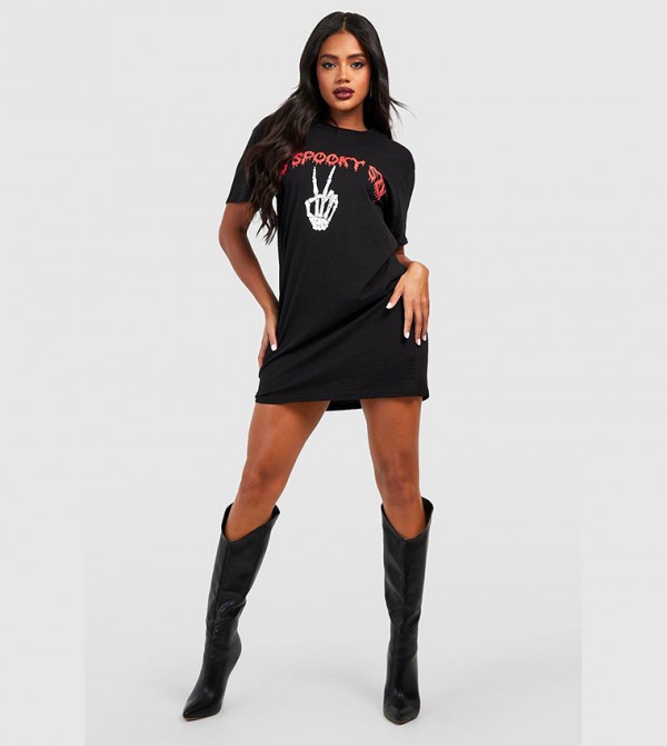Halloween t shirt dress discount