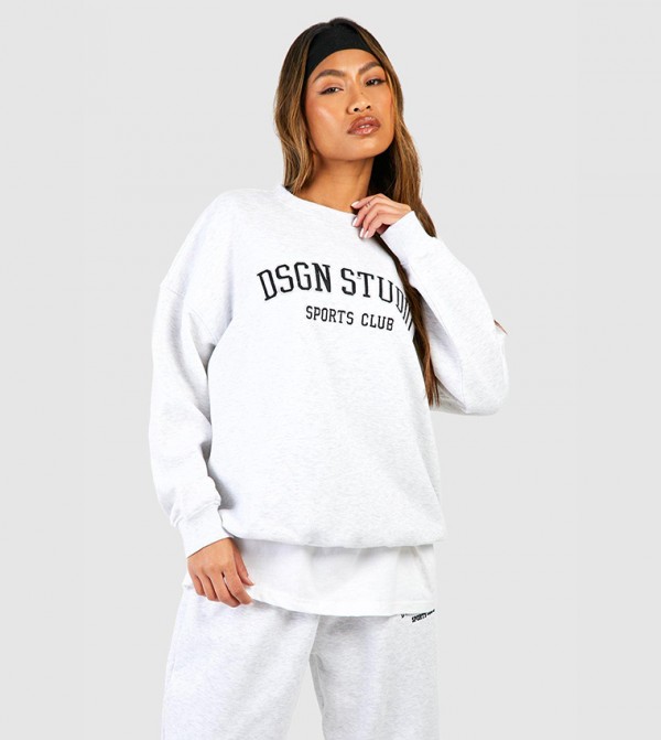 Dsgn Studio Applique Oversized Sweatshirt