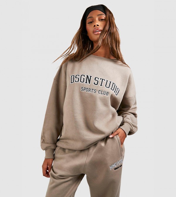 Dsgn Studio Applique Oversized Sweatshirt