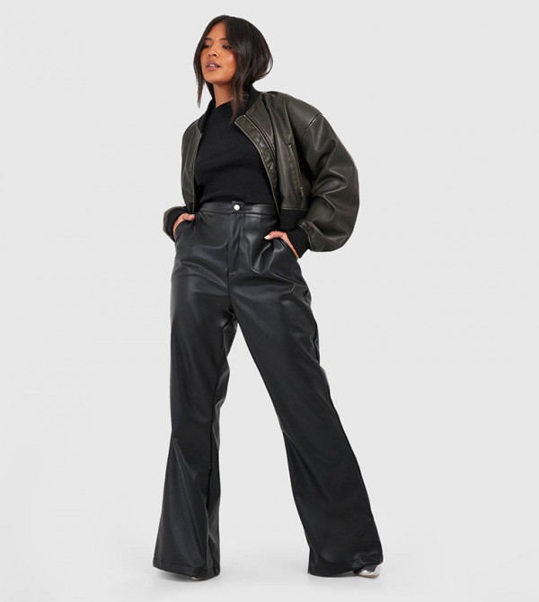 Pu Flared Trousers