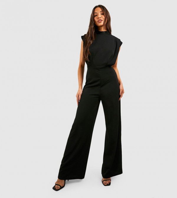 Tailored Pleat Detail Wide Leg Jumpsuit