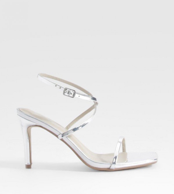 Wide Fit Barely There Low Stiletto Heel Sandals