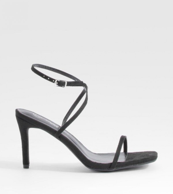 Wide Fit Barely There Low Stiletto Heel Sandals
