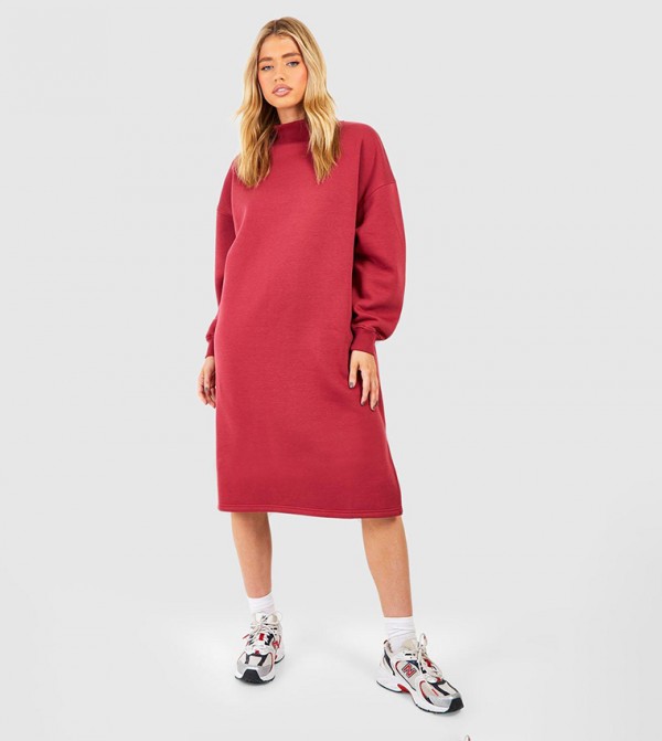 Long deals sweatshirt dress