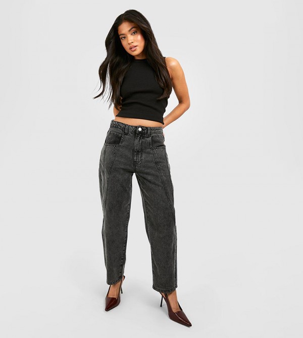 【SCENERITY】Slab Crop Jeans SPODNIE JEANSOWE BOOTCUT ZE ŚREDNIM STANEM Z KOLEKCJI ZW