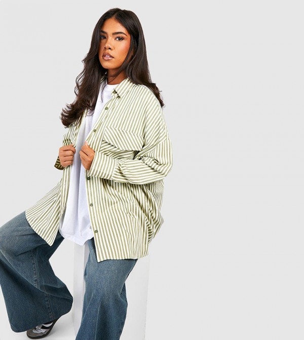 Oversized striped clearance shirt womens