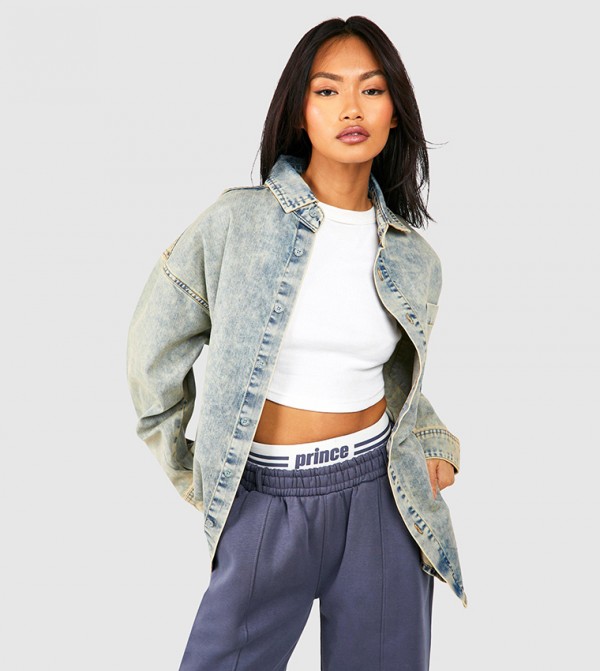Vintage Tint Oversized Denim Shirt