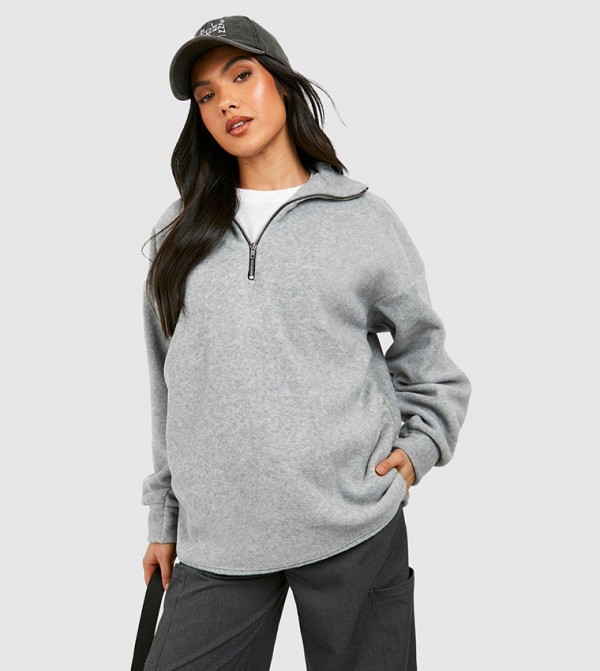 Quarter zip sales hoodie women's