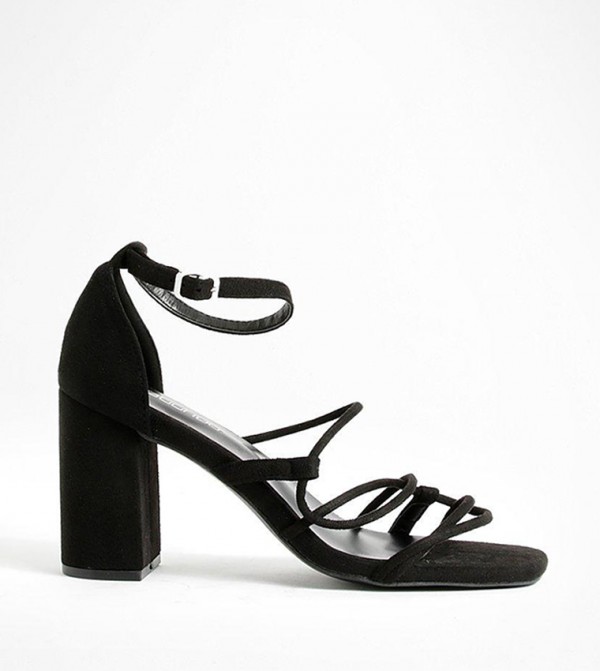 Buy Boohoo Outlet Wide Fit Croc Strappy Barely There Heel Sandals In Black 6thStreet Bahrain