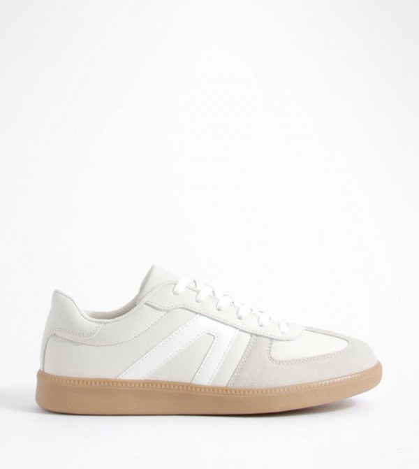 Contrast Panel Gum Sole Sneakers