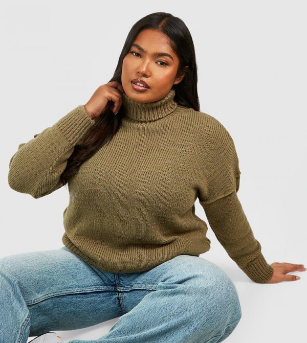 Khaki turtleneck womens best sale