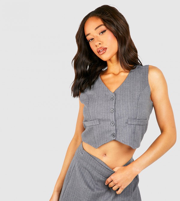 PinStriped Brushed Waistcoat
