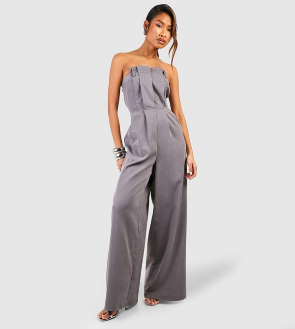 Crochet Mesh Stitch Ribbed Strappy Jumpsuit