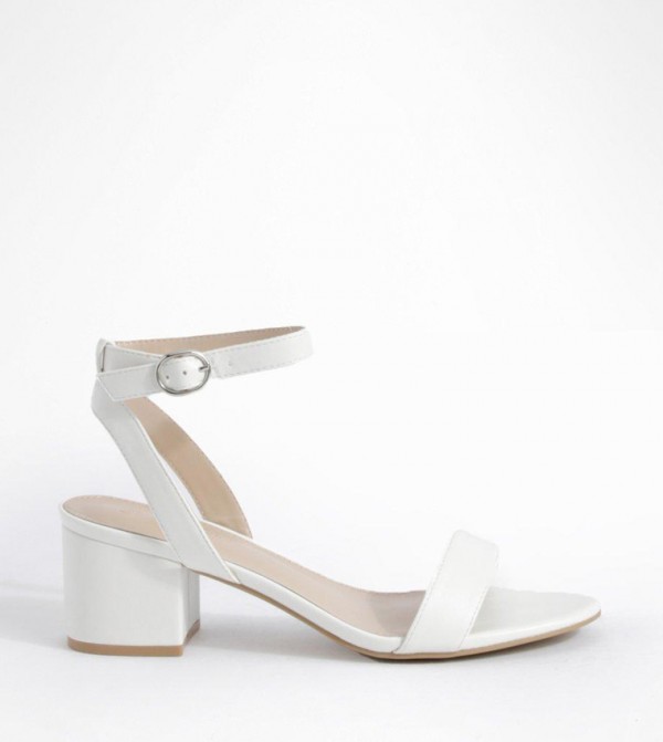Solid Block Heel Sandals