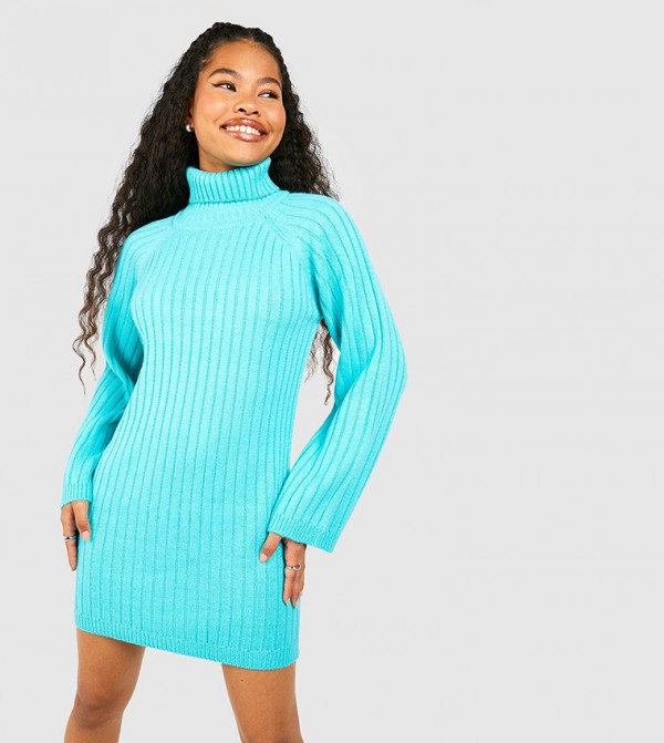 Turquoise 2024 sweater dress