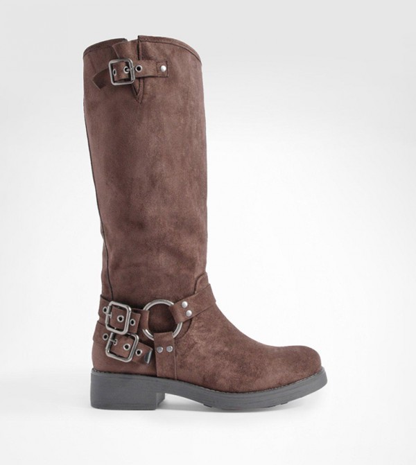Karen millen ribbed biker boots sales