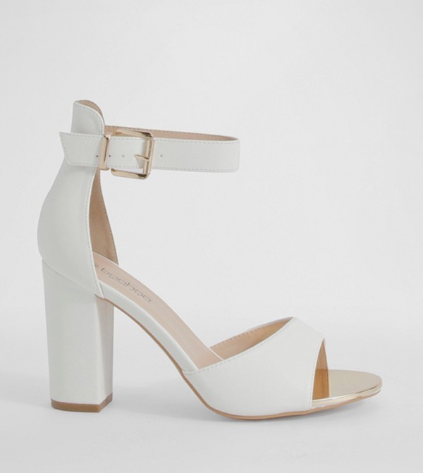Wide Fit Ankle Strap Block Heel Sandals
