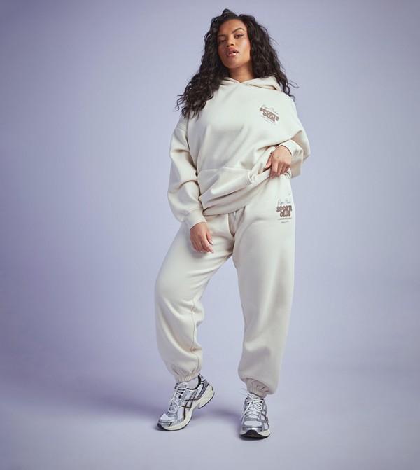 Plus Dsgn Studio Sport Bubble Cuffed Joggers