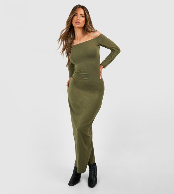 Premium Super Soft Bardot Bodycon Maxi Dress