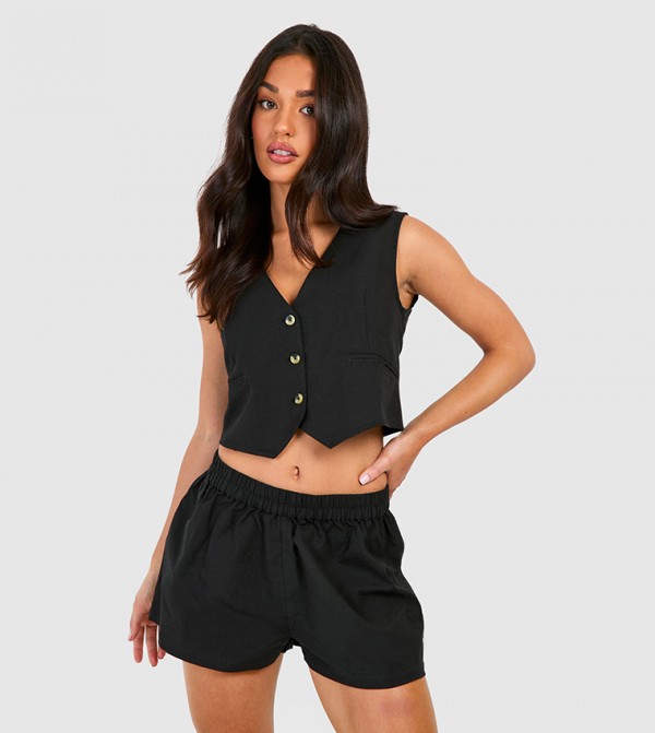 Petite Linen Waistcoat