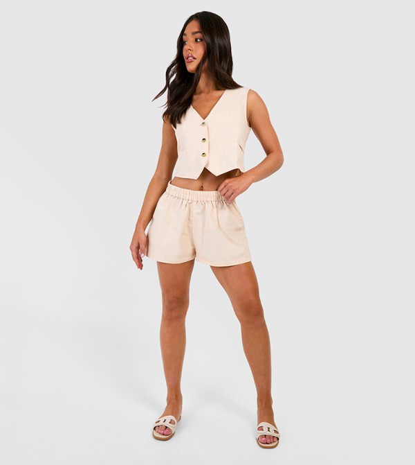 Petite Linen Waistcoat