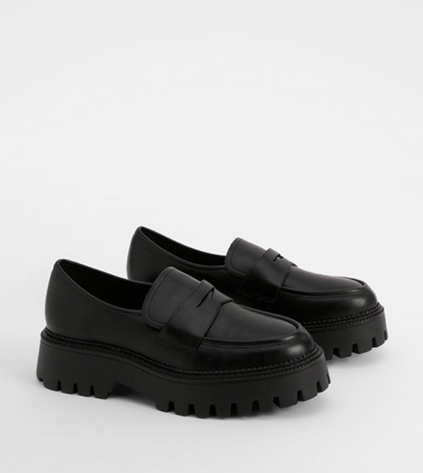 Wide Fit Chunky Sole Loafers