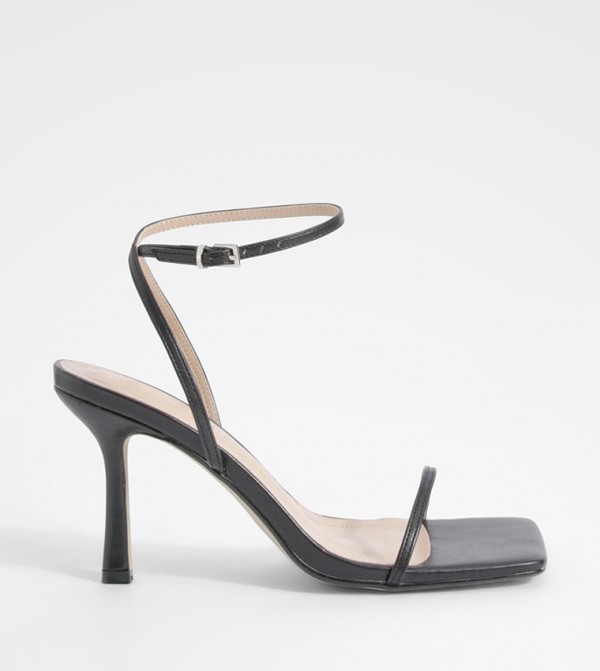 Wide Fit Skinny Strap Square Toe Barely There