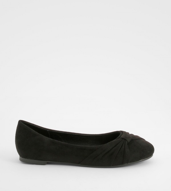 Wide Fit Twist Detail Ballerinas