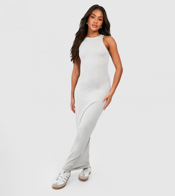 Racer Neck Maxi Dress