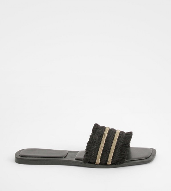 Furry adidas slides discount