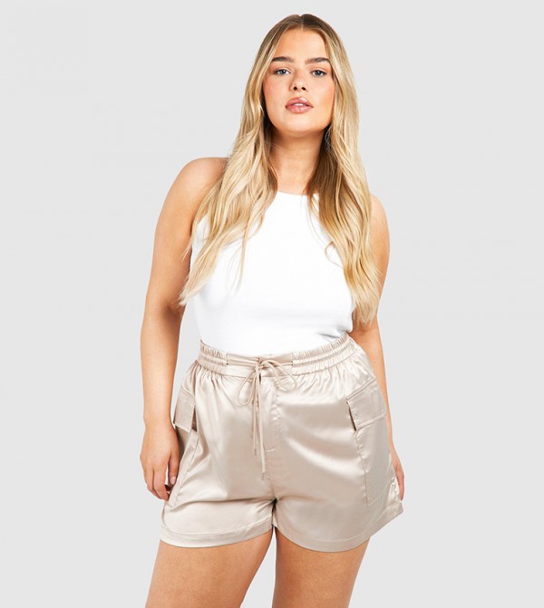 Curve Satin Cargo Utility Shorts