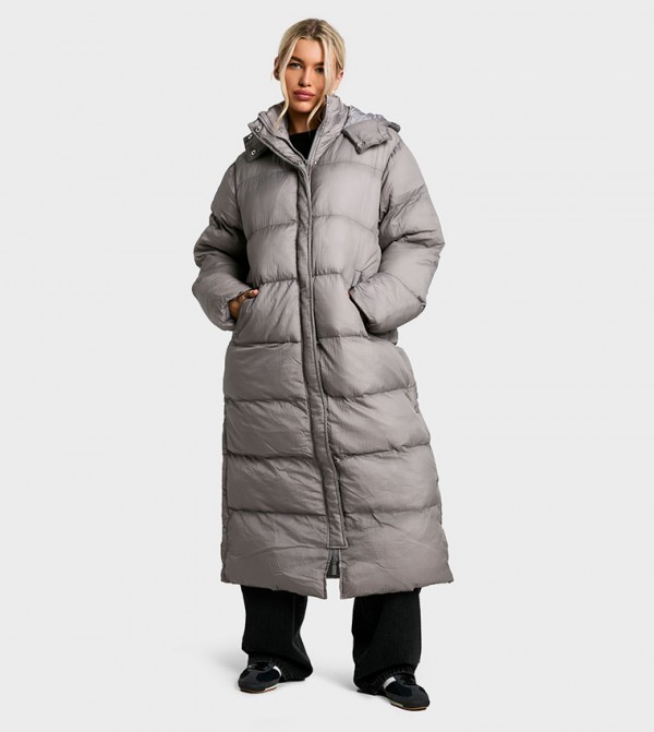 Longline Hooded Puffer Jacket