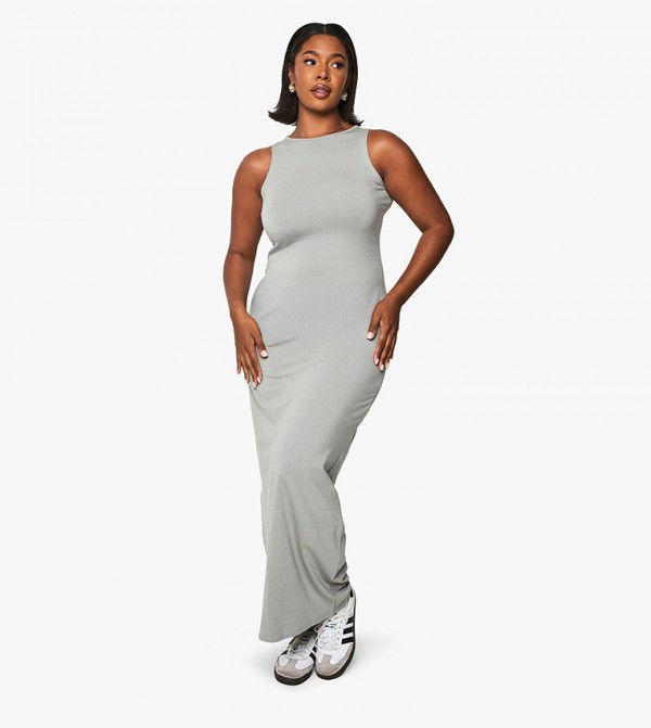 Curve Crew Neck Maxi Dress