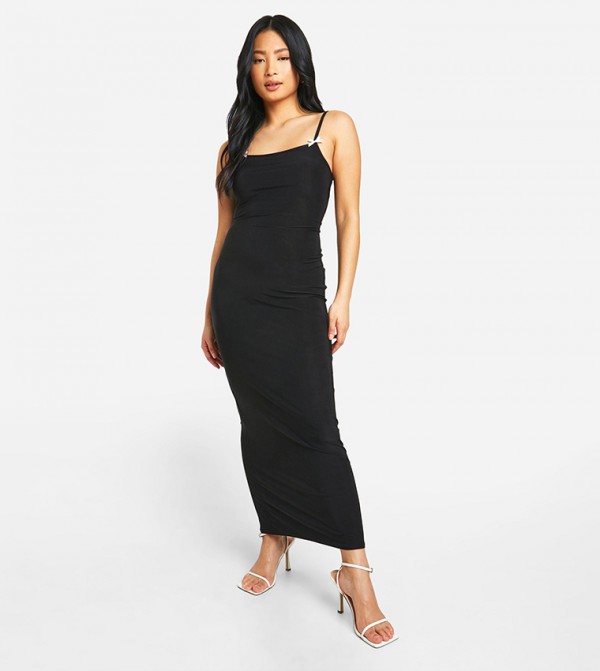 Petite Contrast Bow Detail Maxi Dress