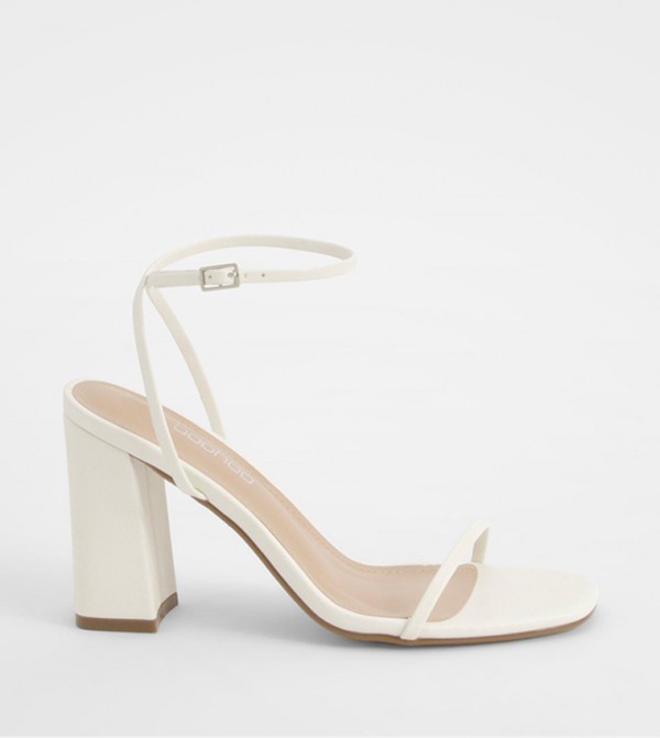 Metallic Block Heel Sandals