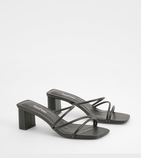 Strappy Low Block Heel Sandals