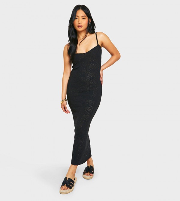 Petite Lace Strappy Maxi Dress