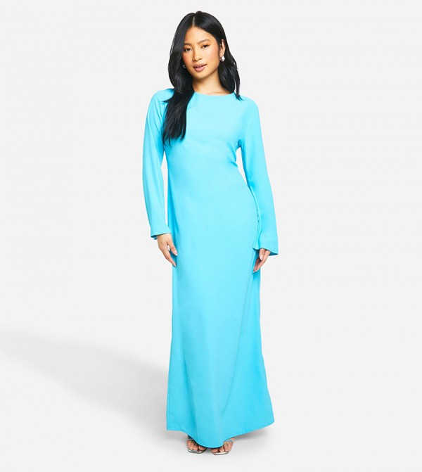 Petite Bow Detail Open Back Maxi Dress