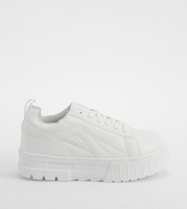 Buy Boohoo Chunky Platform Sole Sneakers In White 6thStreet UAE