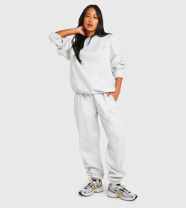 Embroidered Cuffed Oversized Joggers
