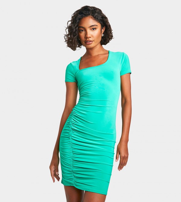 Tall Asymmetric Mini Dress