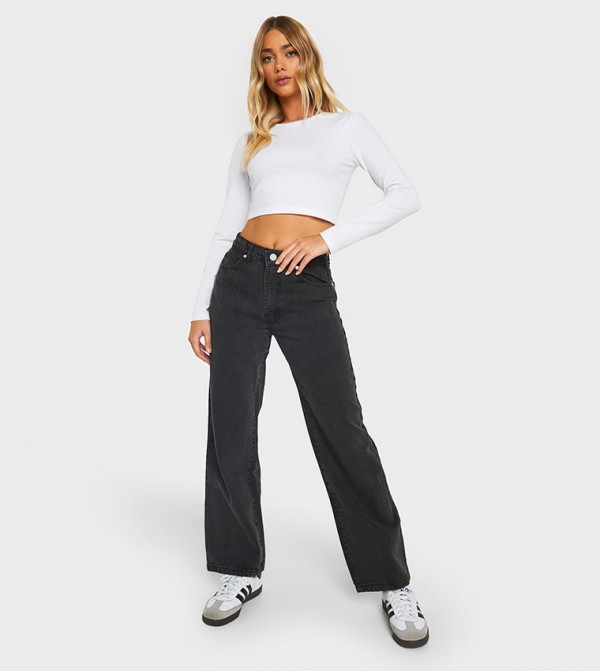 High Waist Boyfriend Fit Jeans