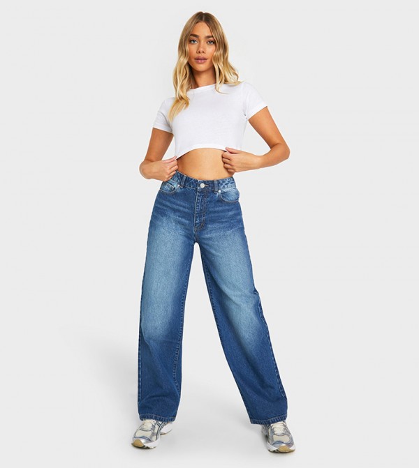 High Waist Super Wide Leg Jeans